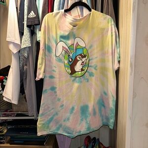 Tie-Dye Easter Bunny Graphic Kids T-Shirt BUC-EE’s